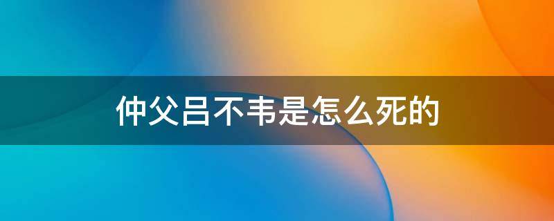 仲父吕不韦是怎么死的（吕不韦是嬴政的仲父）