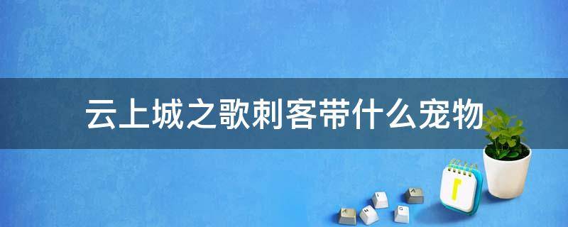 云上城之歌刺客带什么宠物 云上城刺客带什么灵宠