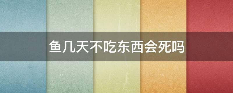 鱼几天不吃东西会死吗（鱼三天不吃东西会死吗）