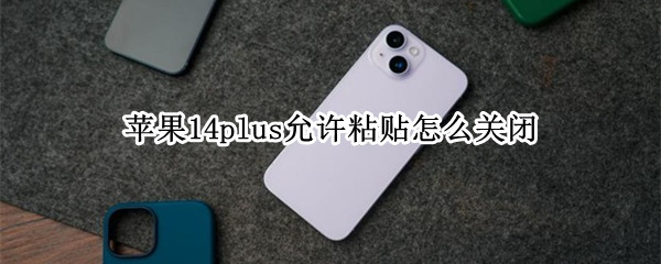 苹果14plus允许粘贴怎么关闭（ios14打开软件粘贴怎么取消）