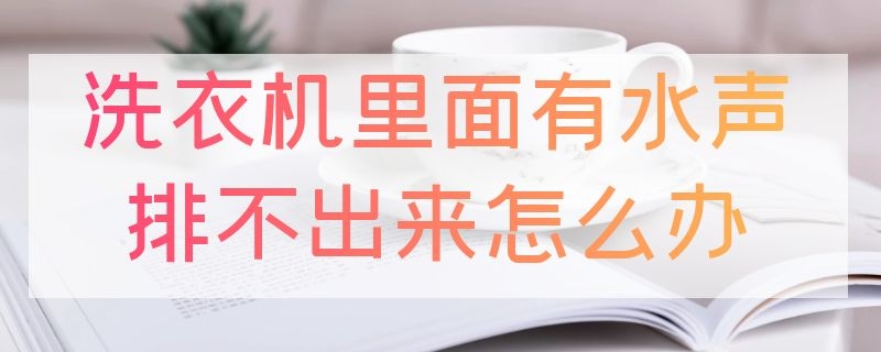 洗衣机里面有水声排不出来怎么办 洗衣机里面有水声排不出来怎么办呀