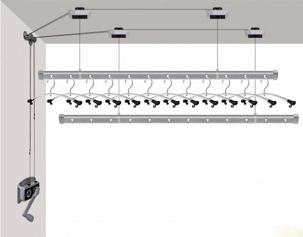 手摇升降晾衣架配件 手摇升降晾衣架优缺点