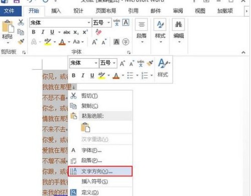 Word2013竖排文字如何排版（word怎么竖排版文字）