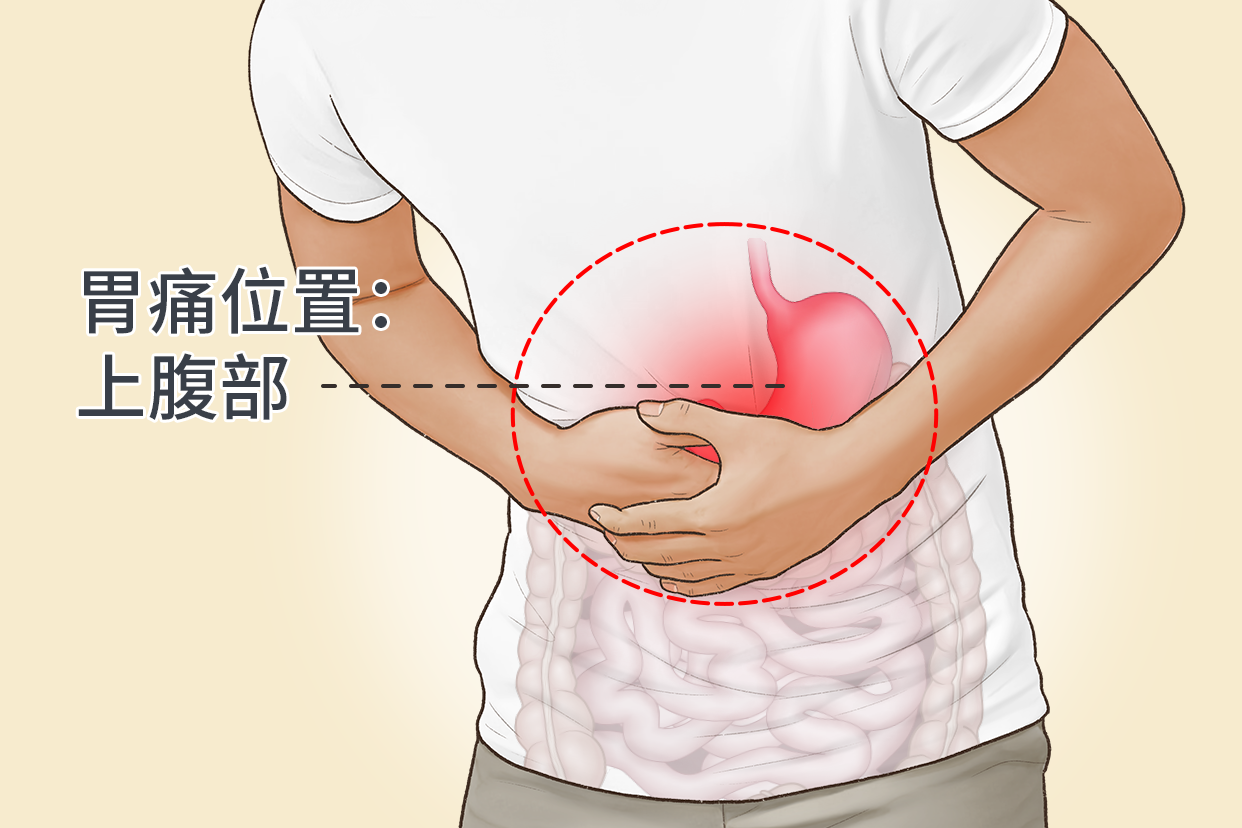胃痛在肚子哪个位置图（胃疼是在肚子哪边）